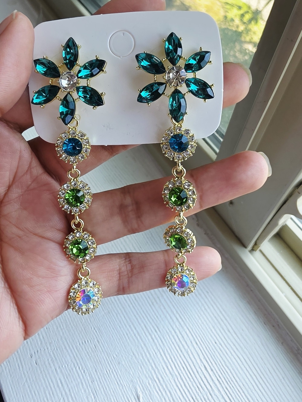 Aretes Largos Oro Laminado 14k